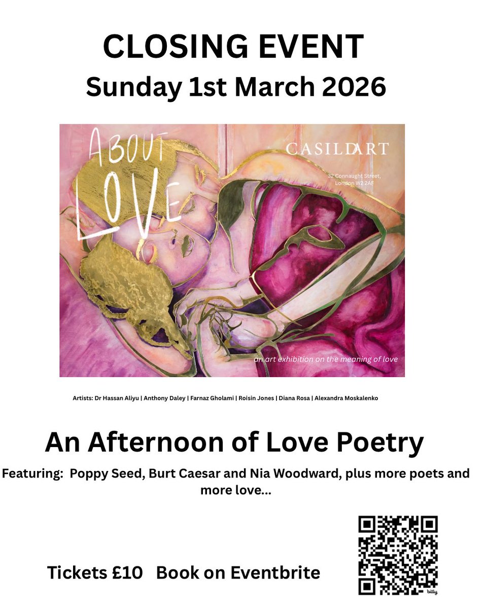 CasildArt's tweet photo. Fancy a bit of love in the afternoon? Join us today between 3pm -5pm as we close ‘About Love’ art exhibition - an ode to love. Tickets on Eventbrite. https://t.co/3CCYAaXx4f