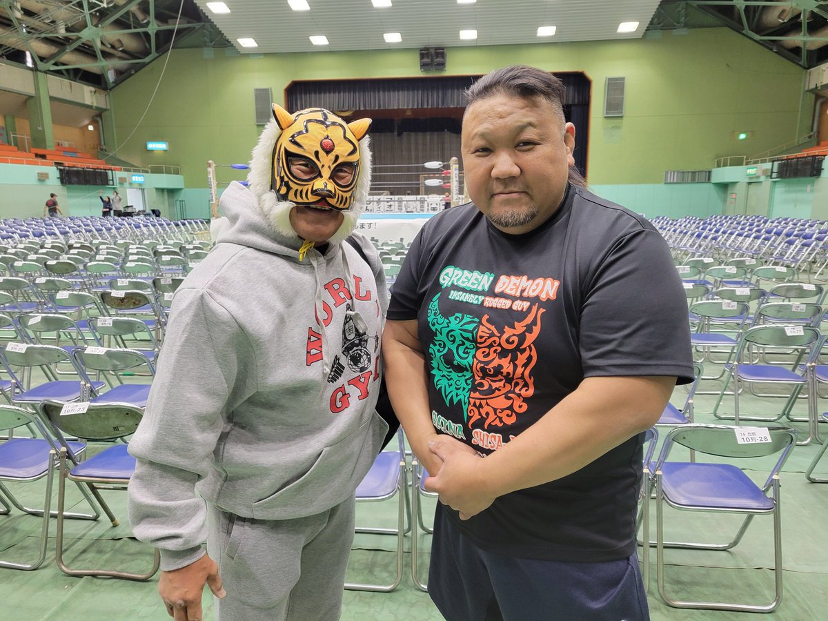 michipro_jp's tweet photo. パンテーラJrはCMLL 参戦で
間に合わず。
緊急参戦はKUUKAI
超大物Xはタイガーマスク

ご来場ありがとうございました!

#みちのくプロレス https://t.co/1CuneTJ9uS