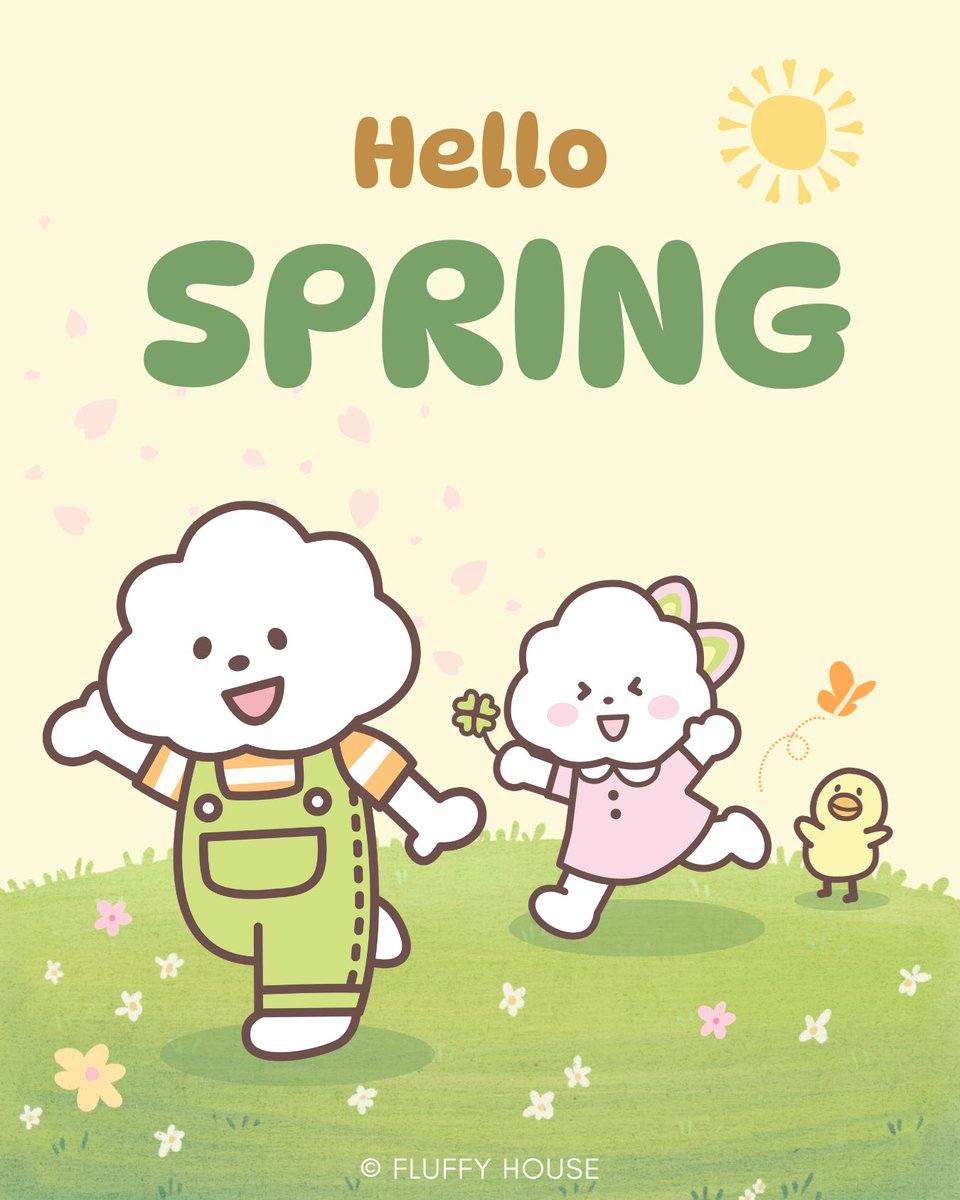 FluffyHouseCS's tweet image. Let’s hop into spring! 🌸🐣✨
Run toward the sunshine, chase a few butterflies, and let your heart feel a little lighter. New season, new giggles, new little adventures waiting to bloom.

#HelloSpring
#HopIntoSpring
#SpringMagic
#FLUFFYHOUSE
#MrWhiteCloudAndFriends