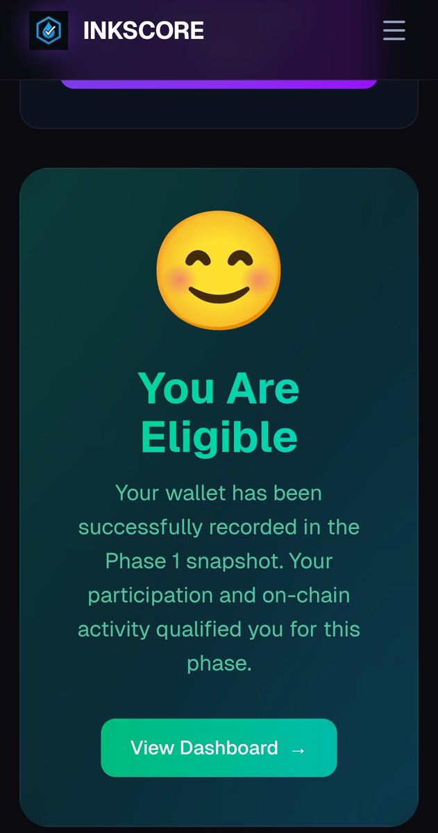 The phase 1 snapshot of <a href="/Inkscore/">Inkscore</a> has been completed. 

Inkscore gives a detailed analysis of participation across all projects building on <a href="/inkonchain/">ink</a> 

$ink is very close and the community is bullish