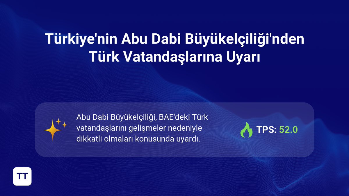 🚨 Abu Dabi'den kritik uyarı! Türk vatandaşları dikkat! ⚠️

🤖 Türkiye'nin Abu Dabi Büyükelçiliği'nden flaş uyarı! BAE'deki Türkler için kritik gelişmeler mi var? Detaylar...

Detaylar: 👇 🔗
trendiatr.com/trend/turkiyen…

#Gündem #TrendiaTR #AbuDhabiAttack