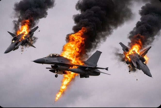 Julius1ekene's tweet photo. This claim is false. No credible sources report Russian jets striking US airbases or destroying any jets today.

What's happening: US &amp; Israel launched strikes on Iran. Iran retaliated with missiles/drones hitting several US bases in the Gulf (e.g., near Bahrain). 

Check Reuters https://t.co/adlh1qraXd