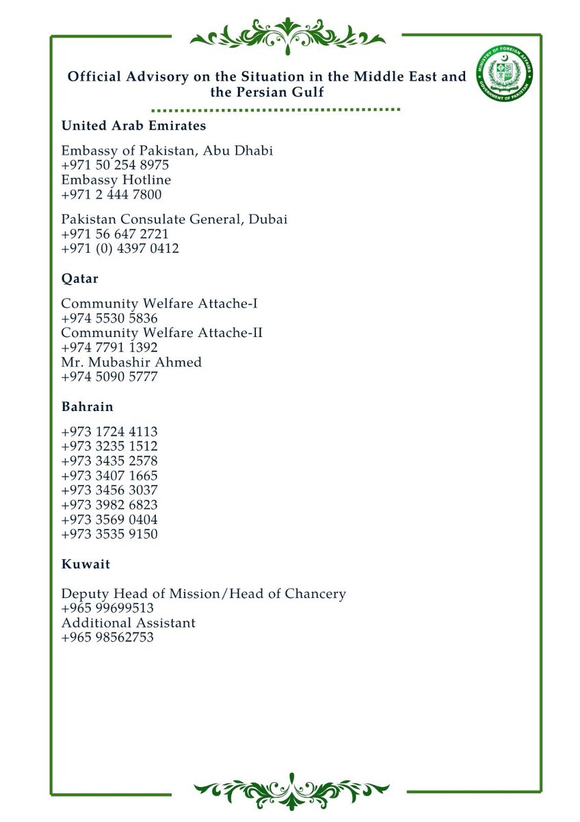 Ministry of Foreign Affairs - Pakistan tweet media