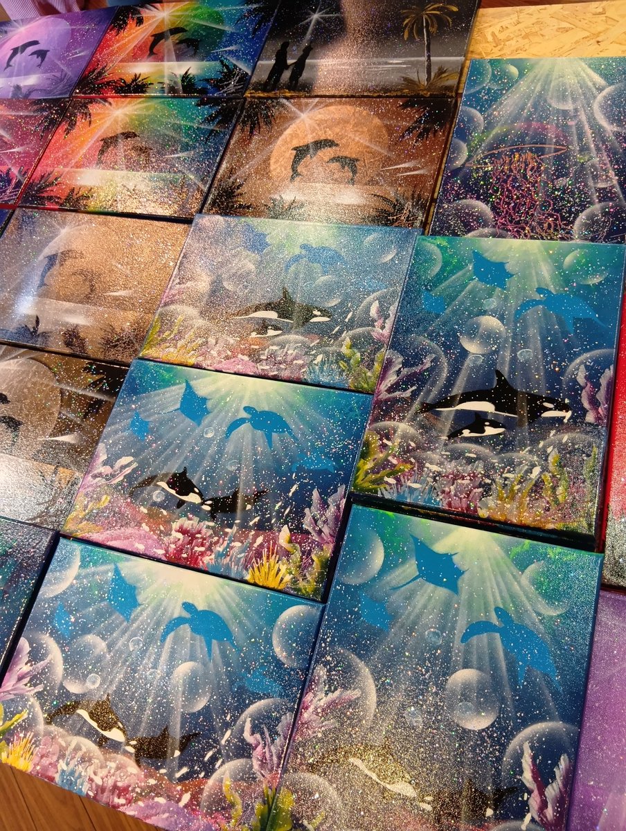 スプレーアート の展示販売が行われてたので行ってきました。 その