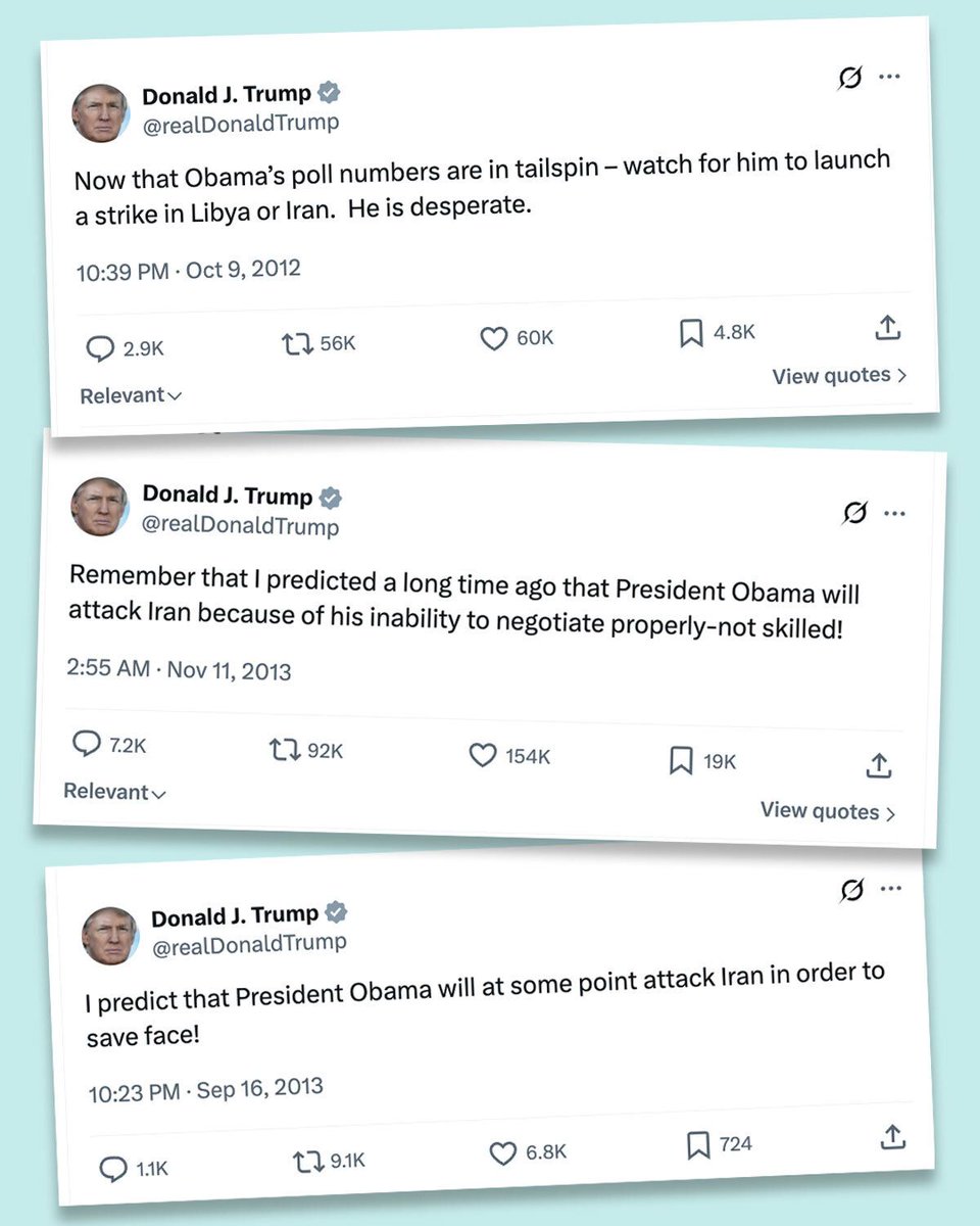 newsthump's tweet photo. The Tangerine Grope machine turns into Nostradamus when it comes to under-fire Presidents and their plans for Iran... https://t.co/C0xBuVeYCz
