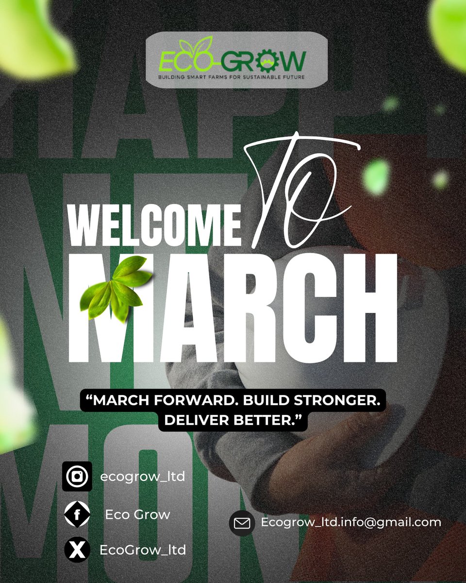 EcoGrow_ltd's tweet photo. Hello, March!
May this month bring progress, purpose, and prosperity to us all. 🌿
#EcoGrow https://t.co/6PBj64br36