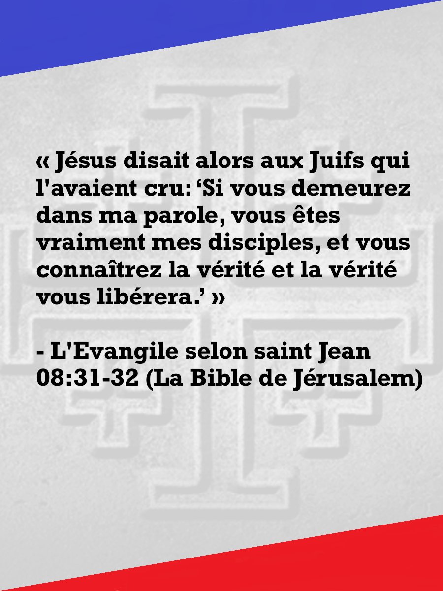 levincentkrohn's tweet photo. La vérité vous libérera🙏

#jesuschrist #labible #evangile #citationsinspirantes #vertuetfortune https://t.co/ZapFTavhAH