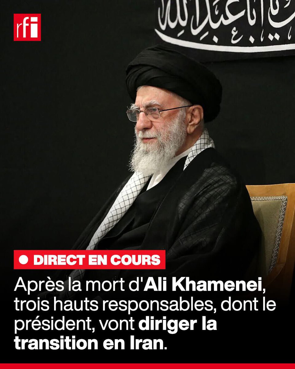 Change7net's tweet photo. 🇮🇷 Transition en Iran après la mort d’Ali #Khamenei :
Le processus de transition démarre ce dimanche 1/03. Un conseil de direction provisoire (président, chef judiciaire + juriste du Conseil des gardiens) prendra les rênes jusqu’à l’élection du prochain dirigeant. https://t.co/obZmoDjFJb