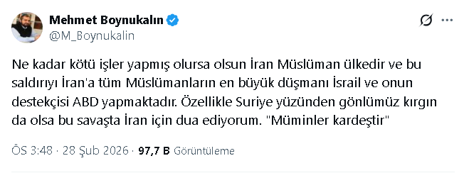 Yıllar sonra tüm zincirleri kırıp Ayasofya Camii'ni açıyorsun, baş imam yaptığın adam, Müslüman katilini İslam'dan sayıyor, rahmet okuyor. Katledilen milyonlarca Müslüman için "gönlü kırgınmış". Görevden alınması çok vakitlice olmuş. Allah bu gafletten ümmetimizi esirgesin.