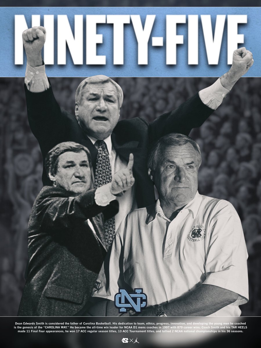 jadamlucas's tweet photo. New column: @UNC_Basketball got a big win on a significant date--what would have been Dean Smith's 95th birthday.

https://t.co/KGF7cZfBsM https://t.co/rlJfp7cGX0