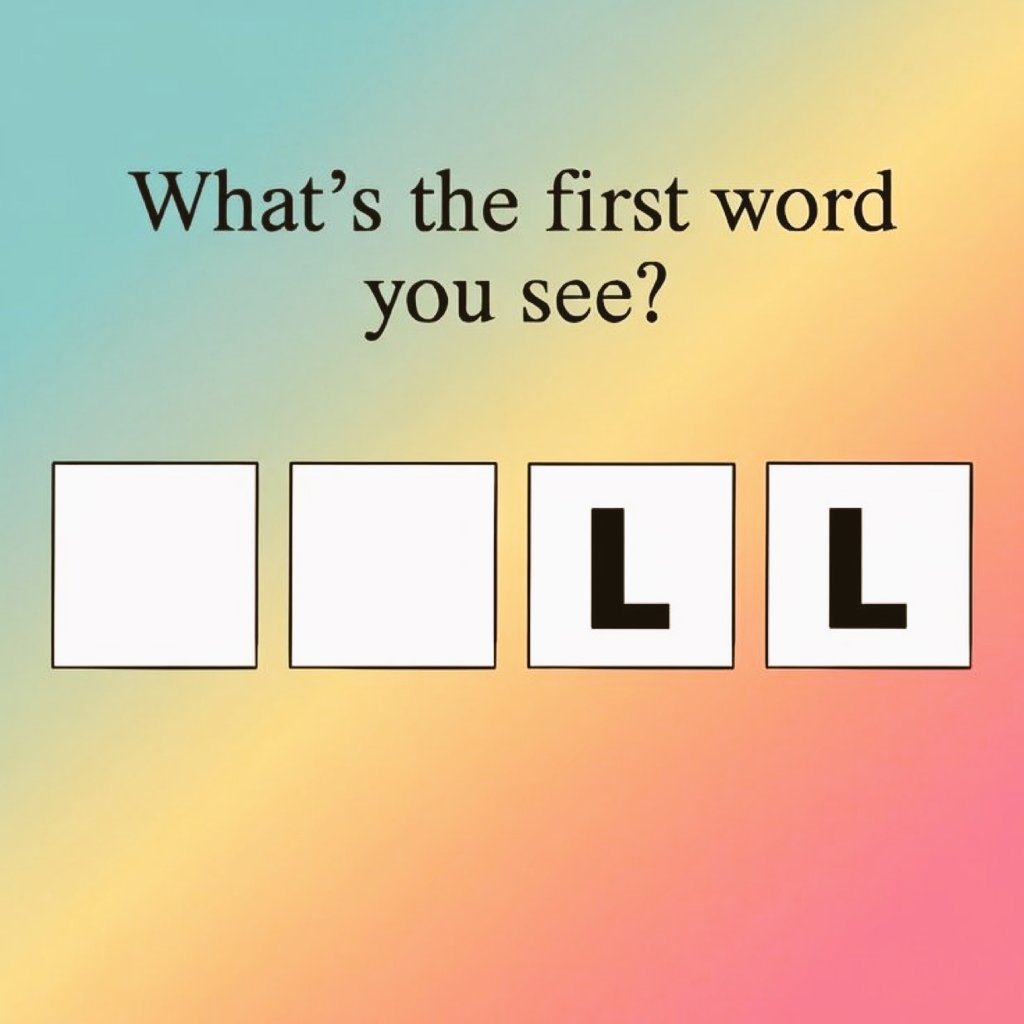 What's the first word you see?