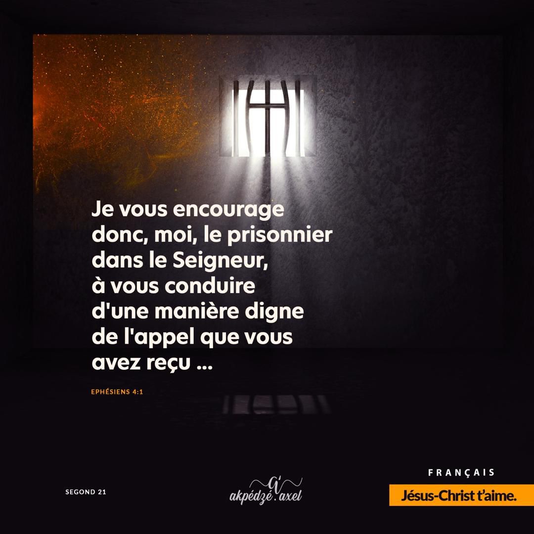 CHAP_ESTAOFATAD's tweet photo. '' Je vous exhorte donc, moi, le prisonnier dans le Seigneur, à marcher d'une manière digne de la vocation qui vous a été adressée,''

Éphésiens 4:1

#ParoledeDieu #wordofGod #cif2026 #Maisondepriere #evangelisation #fatad #estao #WordOfGodChallenge #christian https://t.co/Y34oOGY3xy
