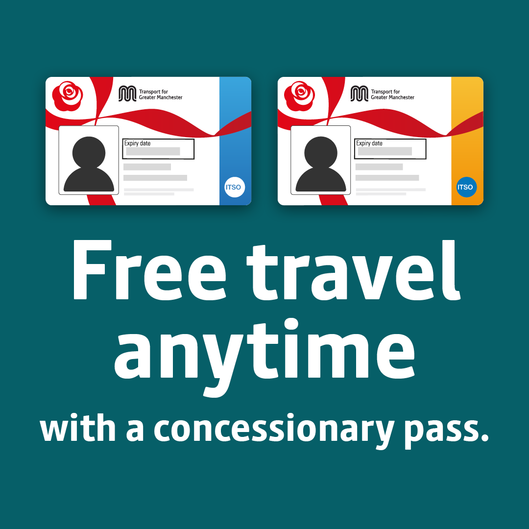BeeNetwork's tweet photo. From today, older and disabled people with a TfGM concessionary pass can enjoy free bus travel anytime, including before 9:30am.

Available on all buses in Greater Manchester. 🚌💙

More info: https://t.co/2Cyvm3EKVi 

#BeeNetwork https://t.co/8I1mP6hFJT