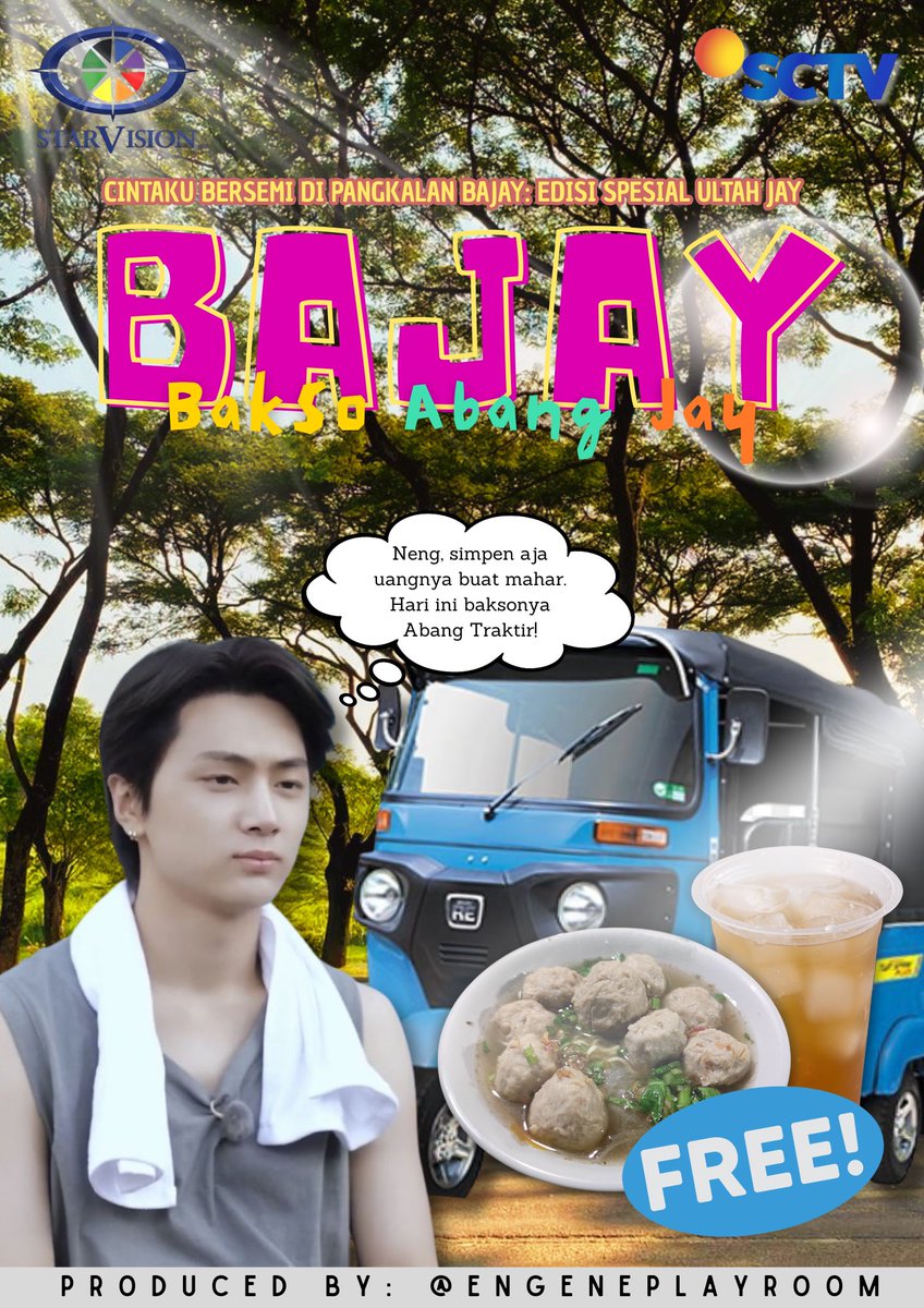 heeyunkipages's tweet photo. [CINTAKU BERSEMI DI PANGKALAN BAJAY] 🚛🍲

​"Bakso aja ada uratnya, masa cinta Abang ke Neng nggak ada pusatnya?" ✨

Geser slide buat liat menu &amp; kebahagiaan gratis dari Abang! 🎁

​🏷️ 100% GRATIS! (Uangnya buat mahar aja)

​Full T&amp;C and war details will be revealed soon https://t.co/ONdyXM1756