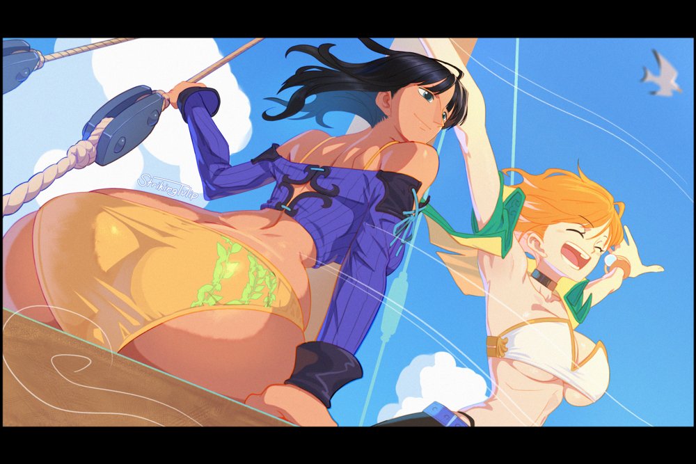 StrikingTulip's tweet photo. Robin &amp; Nami #ONEPIECE https://t.co/av6tZvSiwf