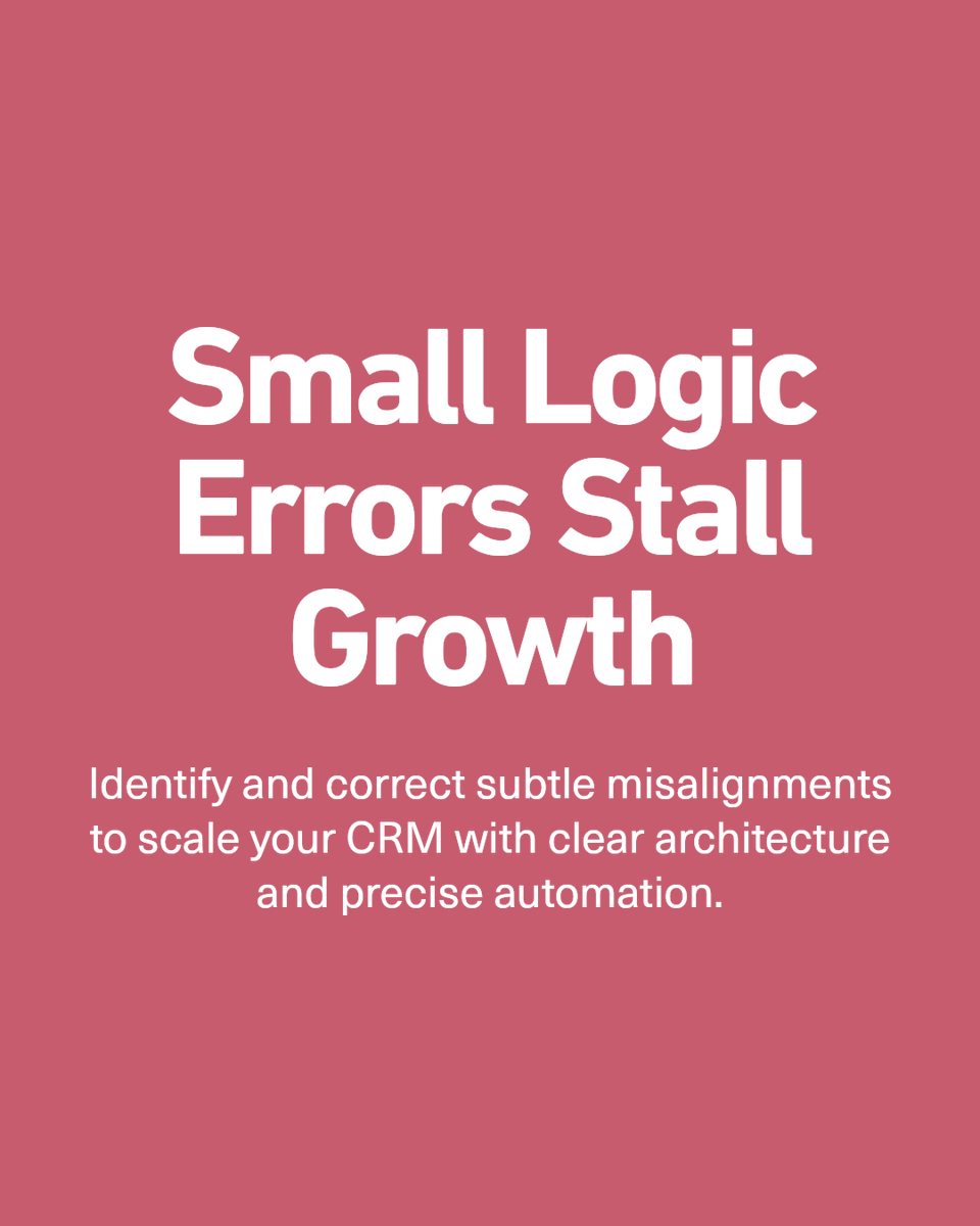 WorxTim's tweet photo. Identify subtle misalignments blocking your CRM scalability.

Small errors in system logic can stall growth. Clear architecture and precise automation rules release your CRM's true potential. https://t.co/78BSKZjHo1