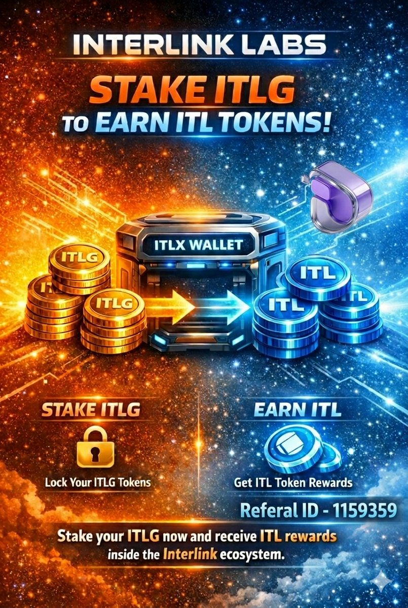 MullaValib70431's tweet photo. 🚀 Stake ITLG → Earn ITL!
Lock your ITLG tokens in the ITLX Wallet and start earning ITL rewards instantly. 🔄💰
Stake → Convert → Earn 💎
Join the Interlink ecosystem now and maximize your token potential!
#InterlinkLabs #CryptoRewards #StakeToEarn https://t.co/i29jeG5zqi