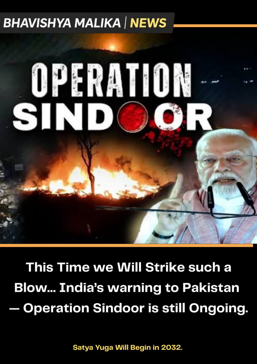 malikainenglish's tweet photo. 🚨 Major alerts: 26/11-like threat to India, lunar eclipse on Holika Dahan night, massive Nashik factory fire, and Operation Sindoor warning to Pakistan.

#BhavishyaMalika #KalkiAvatarArrived #Trisandhya #GlobalNews https://t.co/9DNw72NmVq