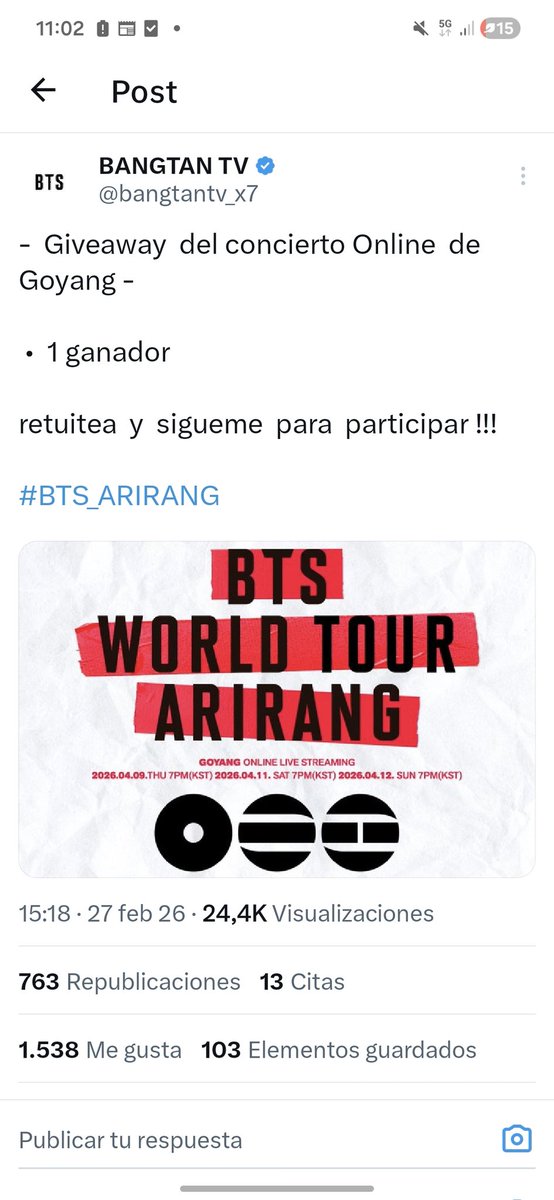 SraMalaussene's tweet photo. @bangtantv_x7 muchas gracias! https://t.co/83gBieHu2F
