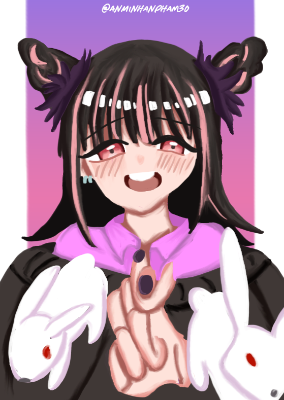 🐰🐰🐰
It already March and Mimimi birthday
(I still remember last year Mimimi birthday) 
#100カノファンアート