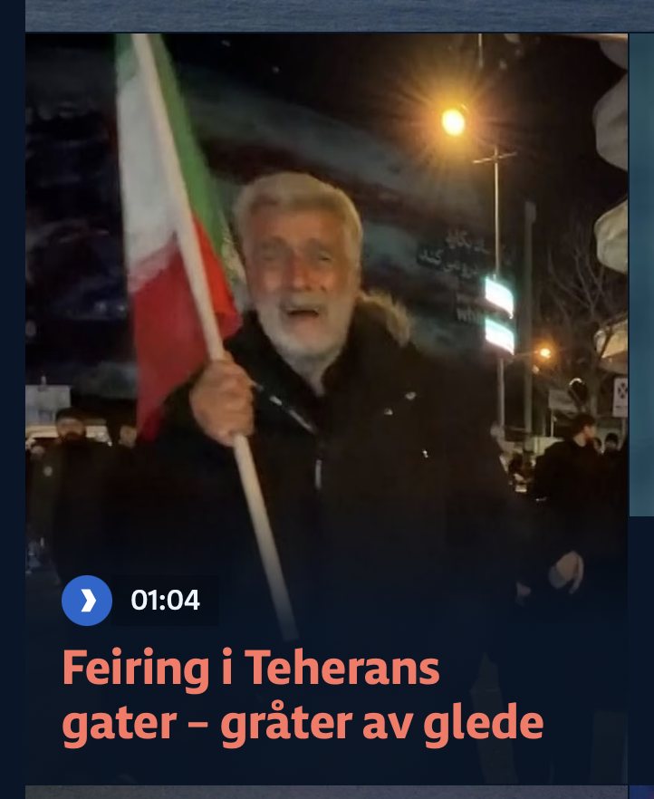 Interessant forsidetittel på en video som viser demonstranter i sorg, @nrk. Des(k)informasjon?