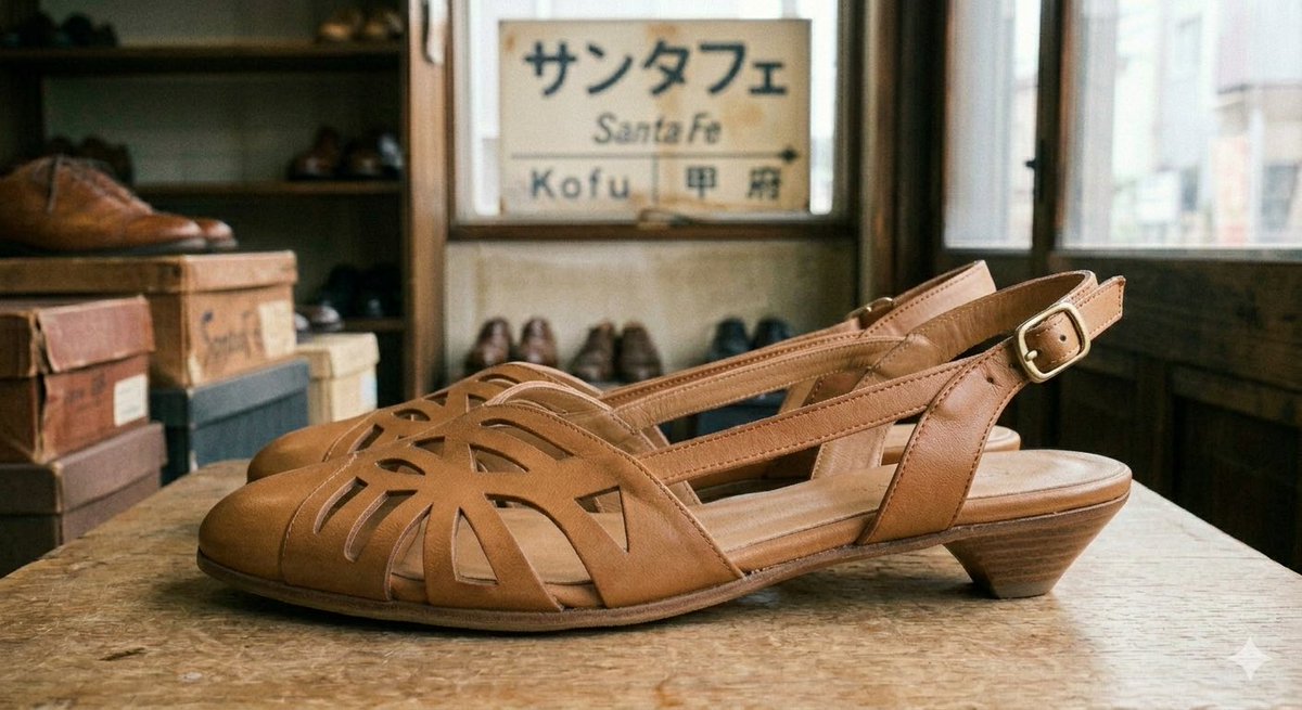 Smelly_Cat59's tweet photo. 懐かしいサンダル
AIで再現しました
可愛かったな
#サンタフェ　#甲府　#靴屋 https://t.co/ridoGqfH1i