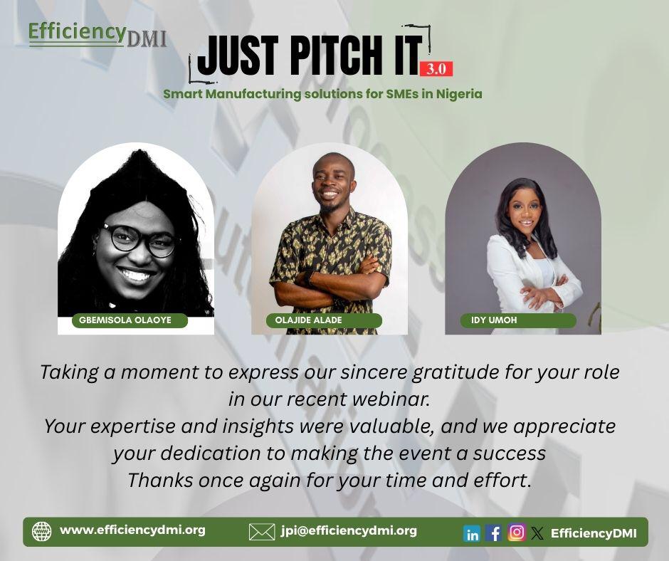EfficiencyDMI's tweet photo. 🌟 A Heartfelt Thank You to Everyone Behind the Success of Just Pitch It 3.0 🌟

We want to extend our deepest gratitude to all those who played a part, big or small, in making Just Pitch It JPI 3.0 a resounding success! 🙏

#JustPitchIt3 #JPI3Success #ThankYou #Teamwork https://t.co/FNA4ylkA9c