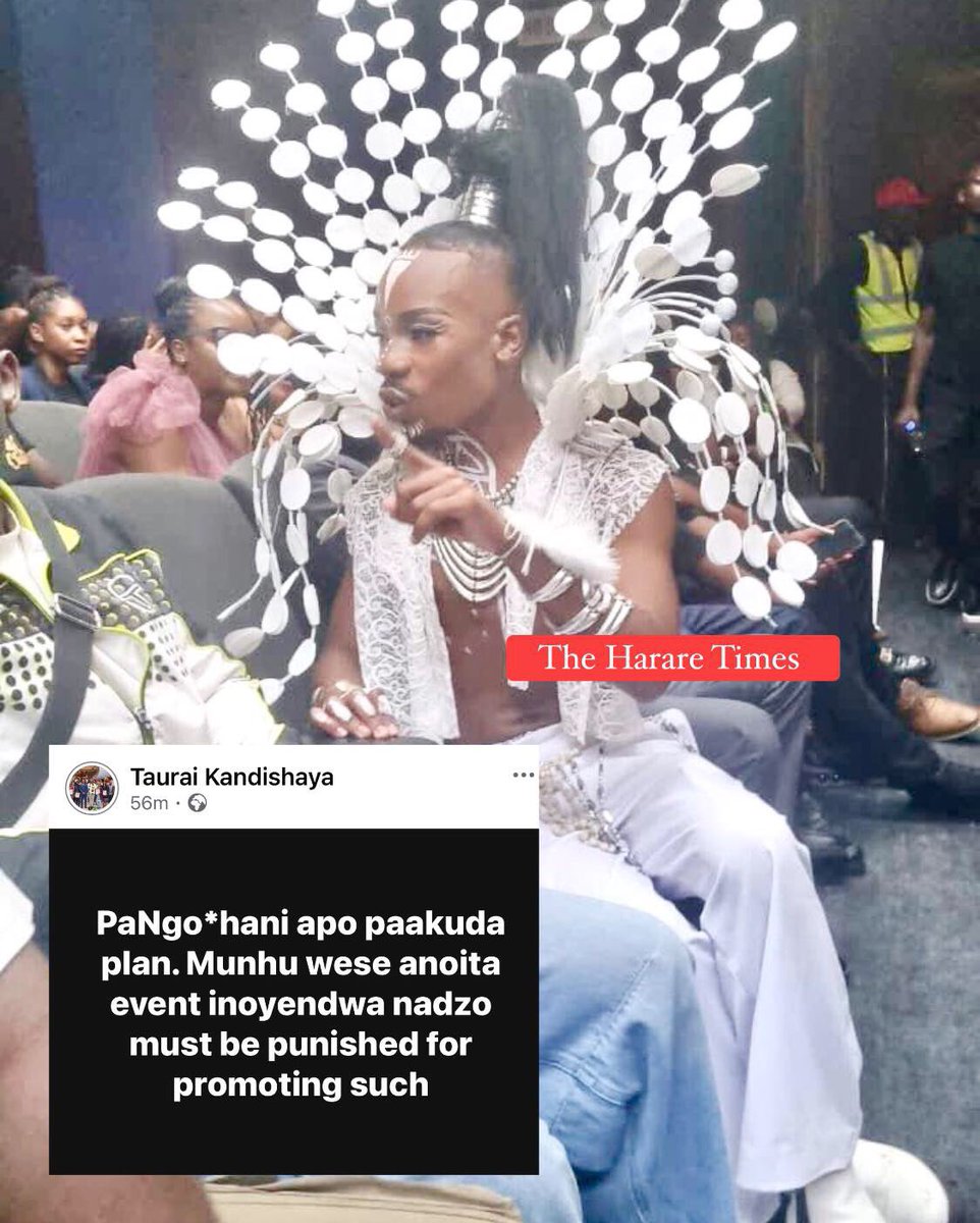 harare_1's tweet photo. ZANU PF Youths leader, Taurai Kandishaya sends a strong message to events organisers after Ngo*hani spotted at the National Arts Merits Awards (NAMA) held last night. https://t.co/L4GIdDGRmw