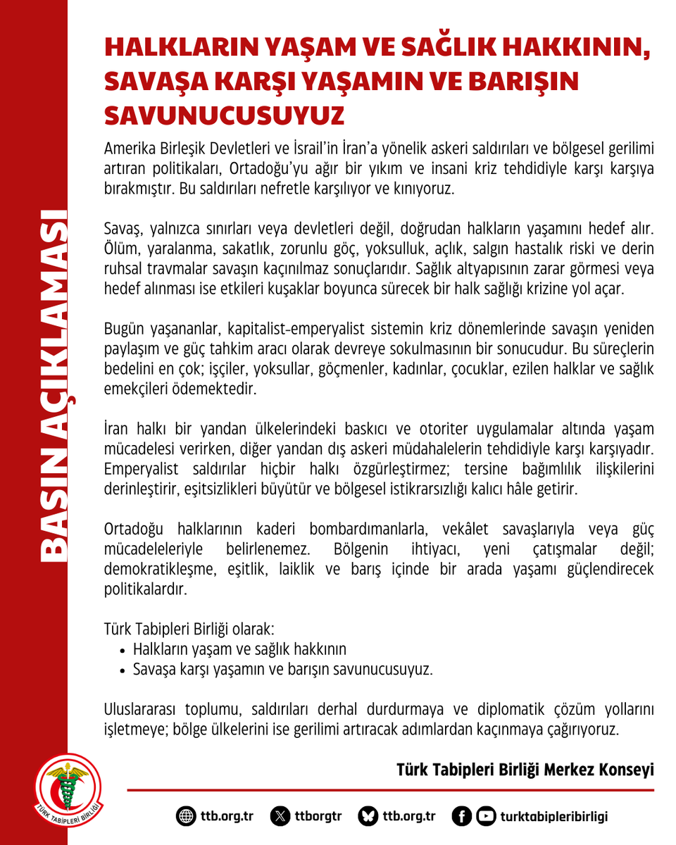 Türk Tabipleri Birliği tweet media