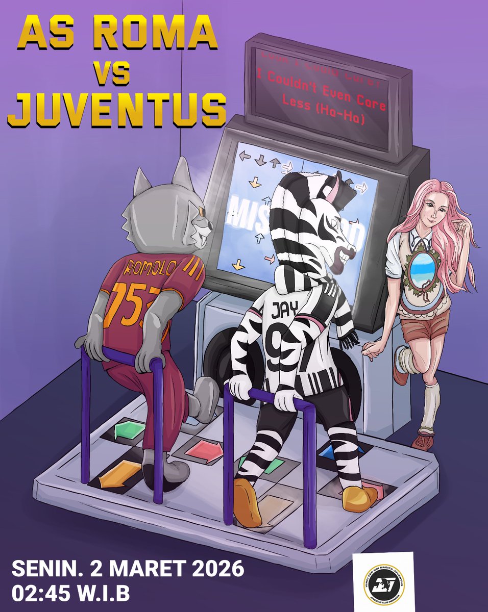 JCIndonesia's tweet photo. #JUVENTUSDAY

⚽ SERIE A - GIO 27
🆚 ROMA vs JUVENTUS
🏟️ Stadio Olimpico
⏰ 02.45 WIB
📺 @vidio @ANTVOfficial_

Di tengah konflik dunia yang sedang panas, dini hari nanti Juventus akan bertandang ke ibu kota untuk menantang AS Roma.

Dai ragazzi!

Artwork by: pradiptale (IG) https://t.co/uYiNOm6n1Q