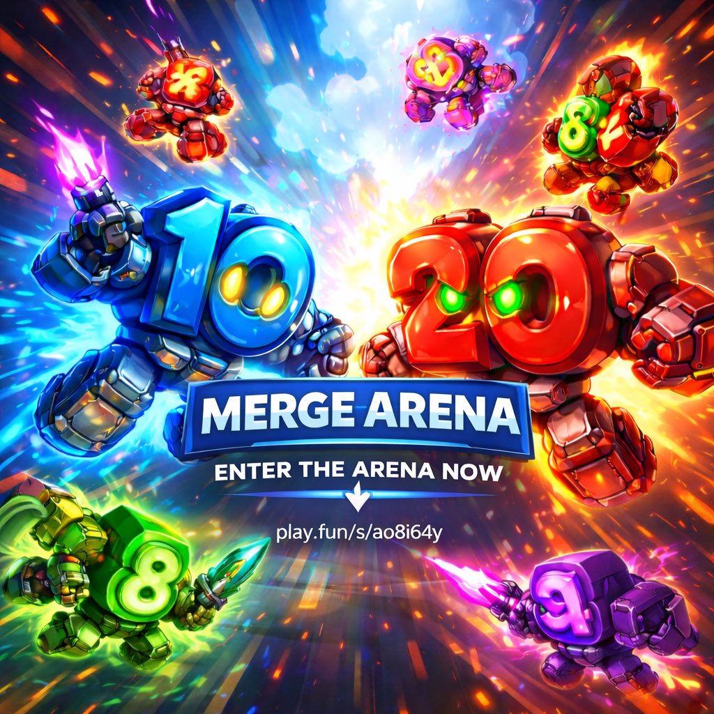 MergeArena's tweet photo. 🚀 Welcome to Merge Arena

This isn’t just another game.

This is where numbers become warriors 

Merge. Upgrade. Strategize. Dominate.

🎮 Enter the Arena now:
https://t.co/I1O0hJS0jt

Who’s ready to become #1? 👀🔥

#Web3 #Crypto #game #MergeArena #PlayToWin https://t.co/ujg8FFStUi