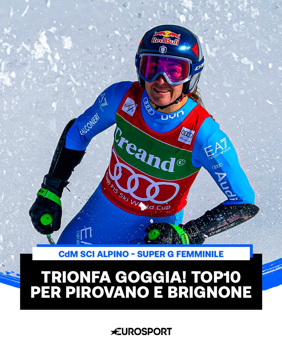 ECCO LA SOFIIIIII! 💙✨

Sofia Goggia firma un Super-G INCREDIBILE a Soldeu: niente da fare per Aicher e Ledecka che non riescono a superare l’azzurra.
Si piazzano in Top10 anche Laura Pirovano e Federica Brignone 🐯🇮🇹

#AlpineSkiing #Soldeau #Goggia #Brignone