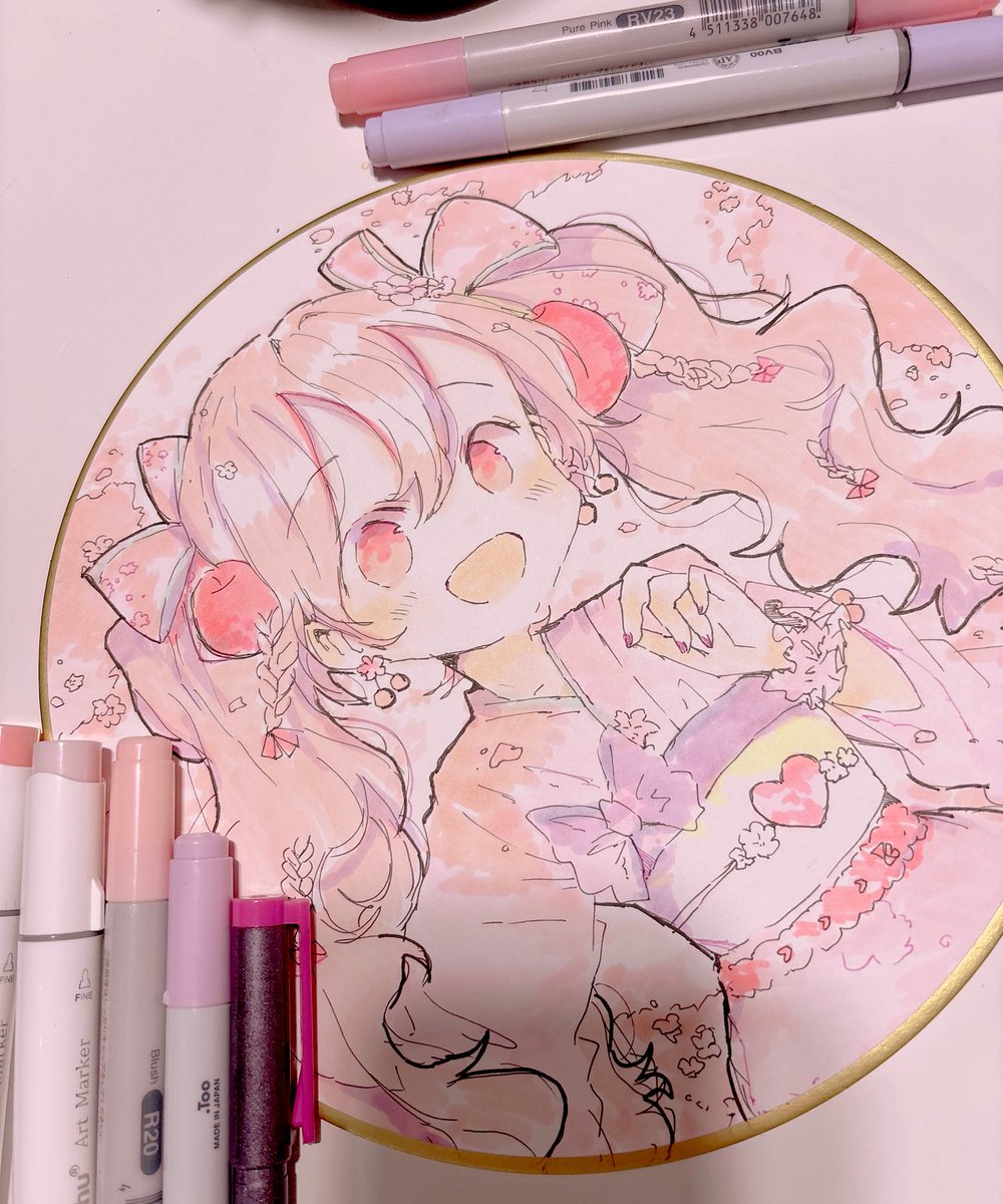 初音ミク ,桜ミク 「できた〜」|sakiのイラスト
