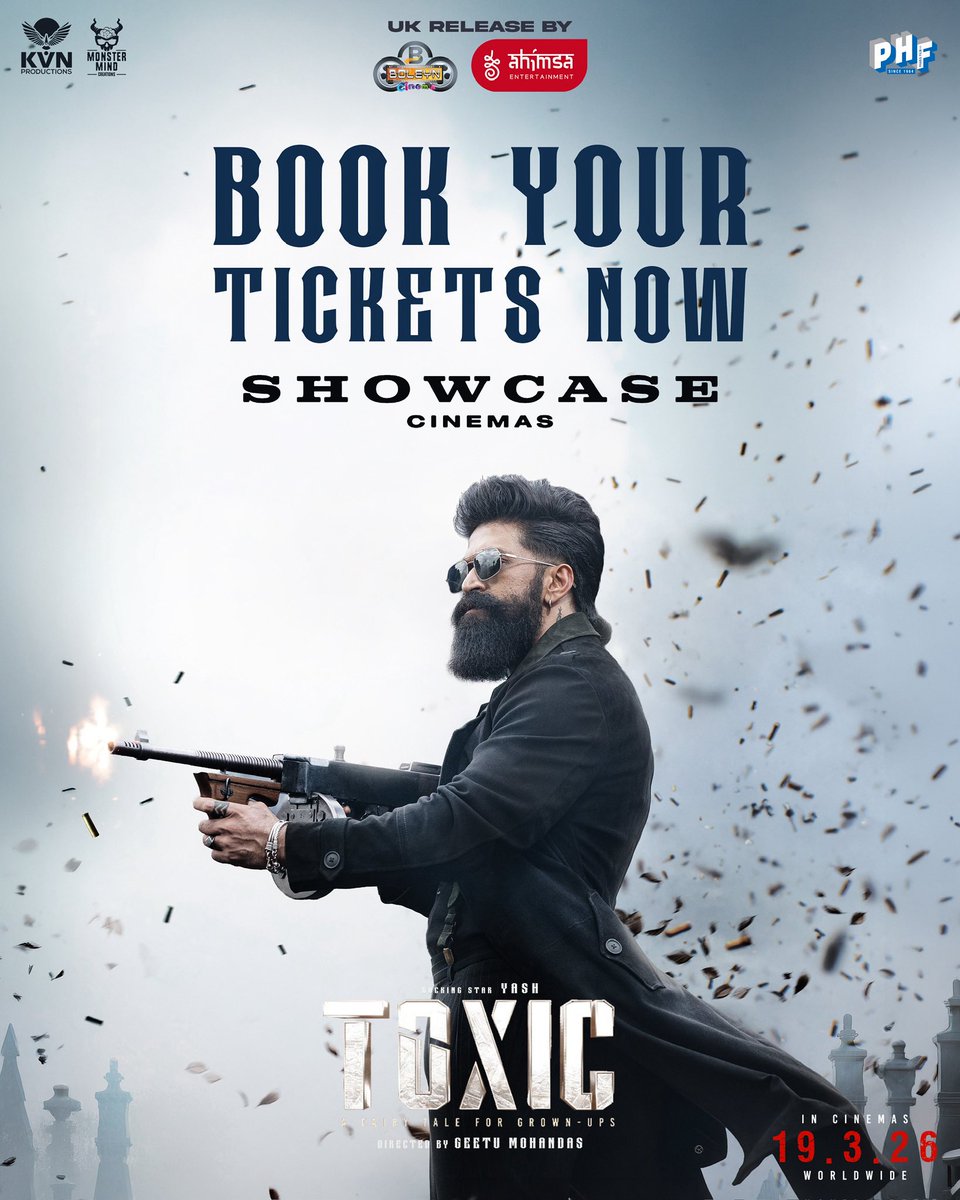 boleyncinemauk's tweet photo. #Toxic fever is spreading across the UK! 🥵🥵

Ticket sales now open at @ShowcaseCinemas. This film is a celebration of our ROCKING STAR YASH, built for cinemas — March 19 🧨🧨🧨 @ahimsafilms 

@TheNameIsYash #Nayanthara @advani_kiara @humasqureshi @rukminitweets #TaraSutaria #GeetuMohandas @RaviBasrur #RajeevRavi #UjwalKulkarni #TPAbid #MohanBKere #SandeepSadashiva #PrashantDileepHardikar #KunalSharma #SandeepSharma #JJPerry @anbariv #KechaKhamphakdee #AmritSingh @KVNProductions #MonsterMindCreations @Toxic_themovie #ToxicOnMARCH19th    @PharsFilm @vithurs_