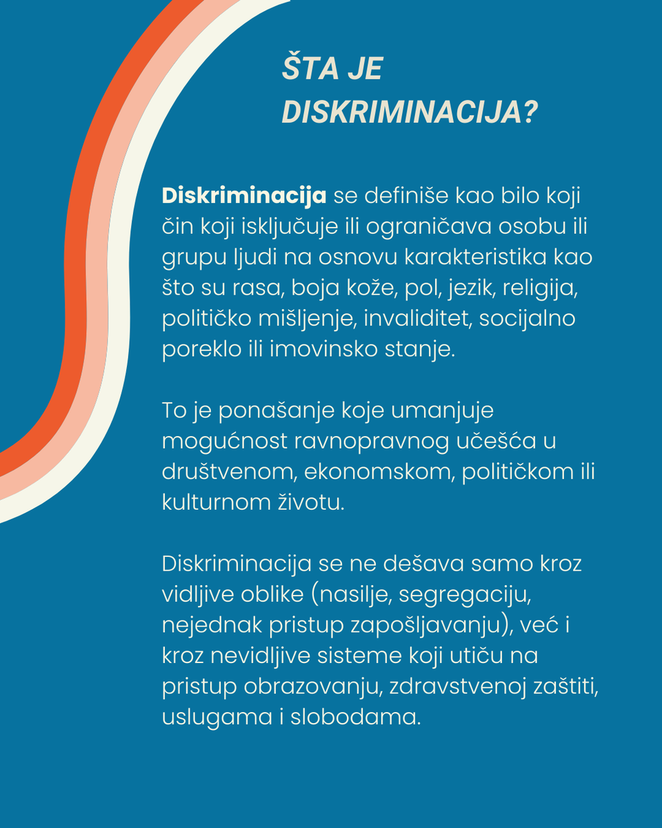 GradjanskiCenSr's tweet photo. 🌈 Zero #Discrimination Day - March 1

Everyone has the right to live free from discrimination.
Stand for equality, speak against stigma, and help build a society where differences are respected.

#ZeroDiscriminationDay #HumanRights #EqualityForAll https://t.co/ieVdd22anm