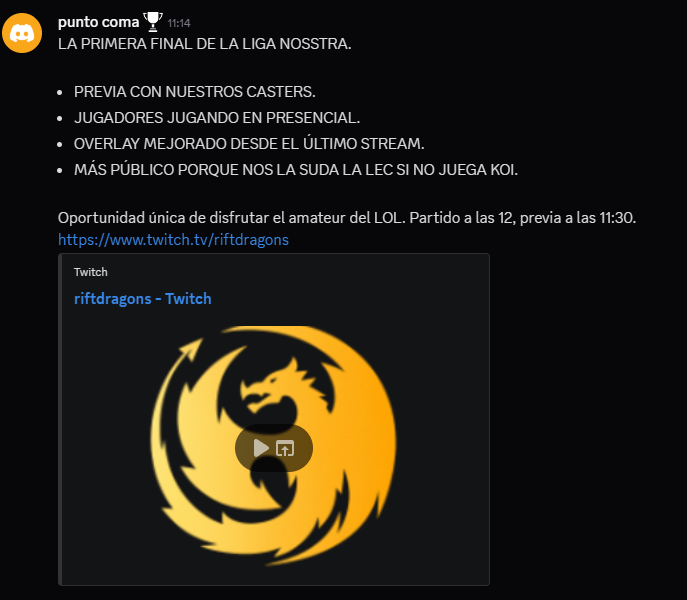 RiftDragons's tweet photo. Nunca nadie dijo tanto fact junto. Koisitos, engánchense al amateur. De aquí saldrán los talentos que representarán a España de cara al futuro (de verdad, son todos españoles).

https://t.co/qGx4AC2C2V https://t.co/ao4rqERfsl