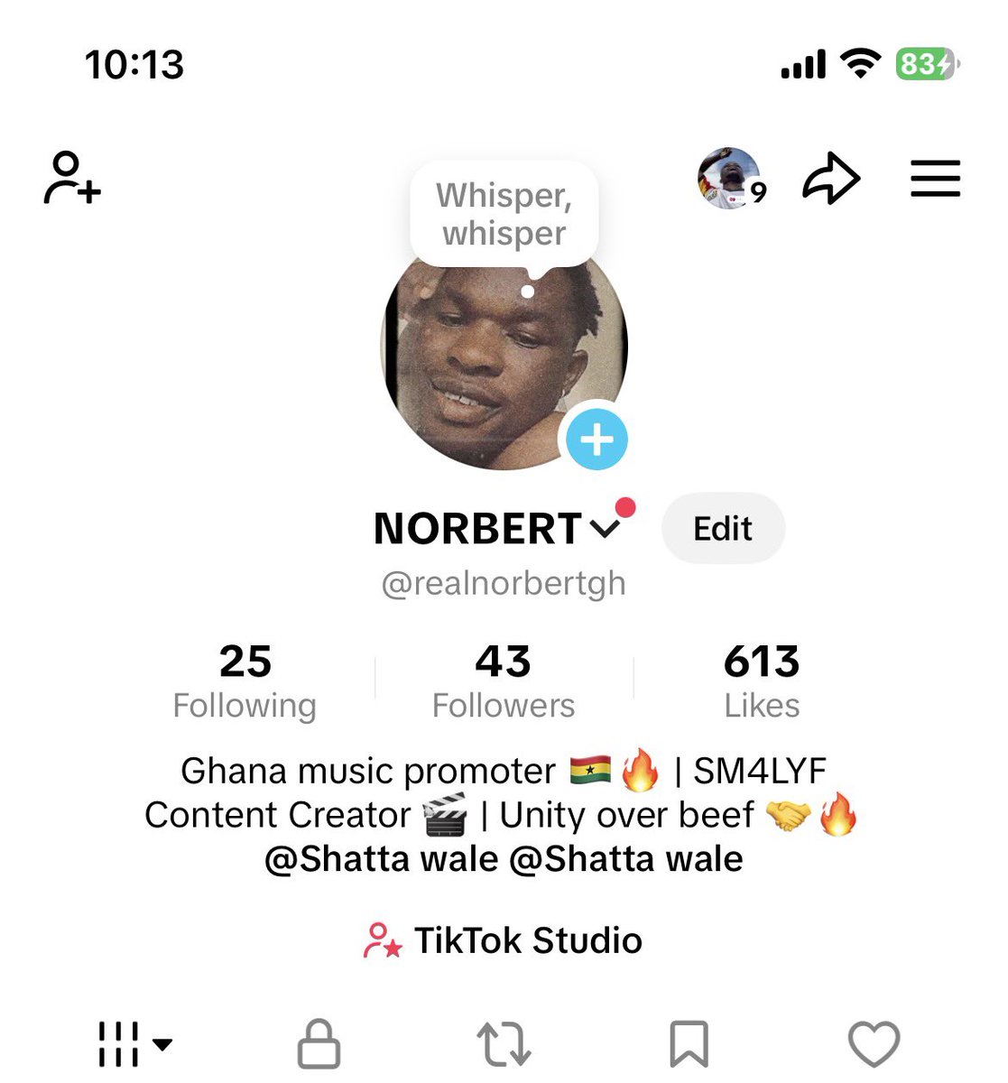 realnorbertgh's tweet image. .@shattawalegh , I hope you are doing well ?
 Please, my Ticktock account has been hacked so I decided to create this new to continue to support you. Please can you tell  Shatta movement to follow me and help me build the account. #ShattaFestUk #HotwavGhana #InterfaceEp #Unity