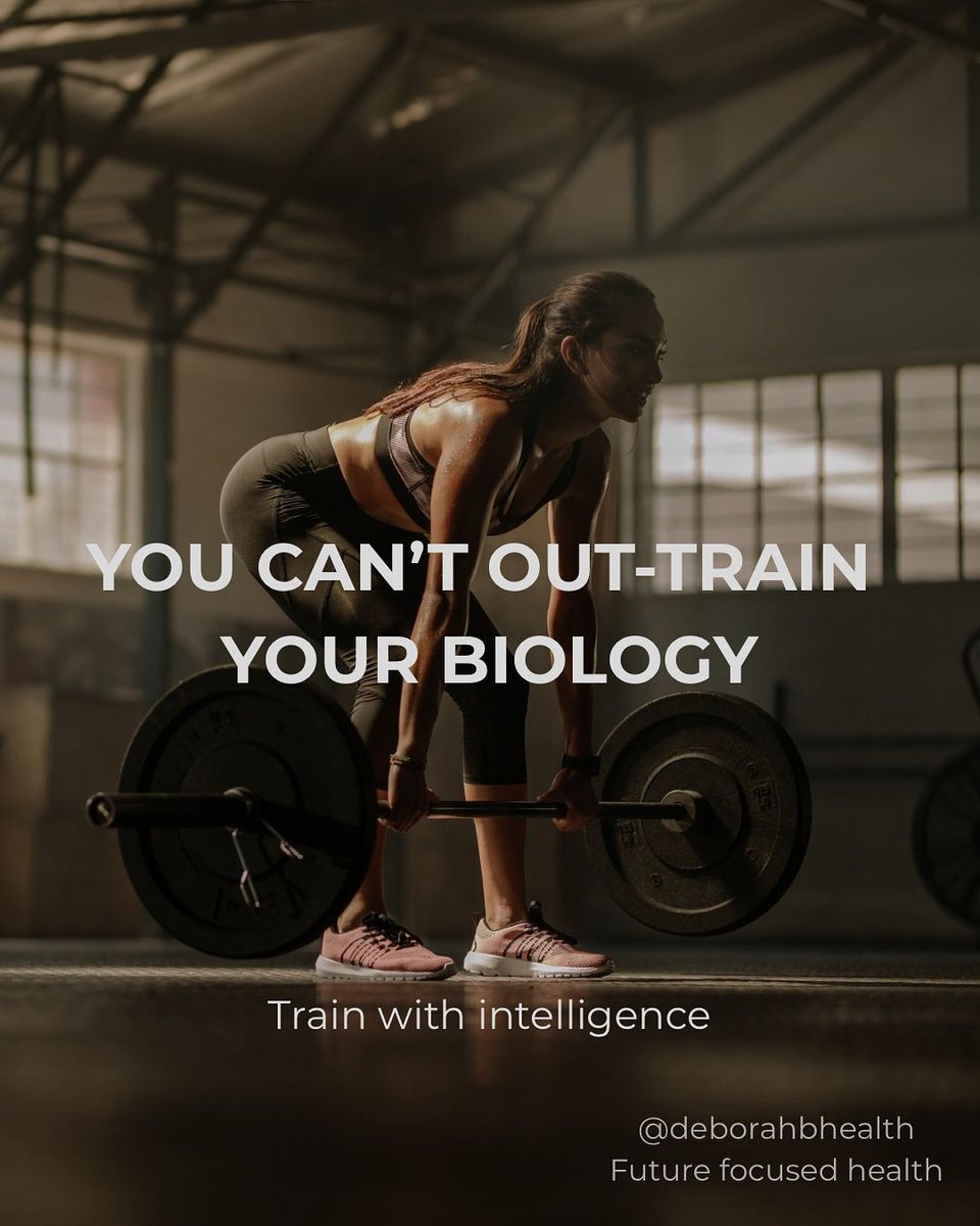 DeborahBHealth's tweet photo. You can’t out-train your biology.

If your hormones, sleep and stress are off —
more cardio won’t fix it.

Train with intelligence.
#FutureFocusedHealth https://t.co/rSgI7NvdNL
