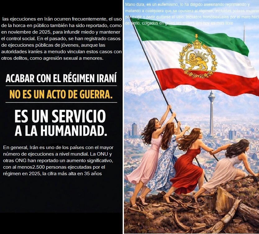 <a href="/Capitana_espana/">Muy.Mona/🇪🇸💚</a> Ejecuciones generales En general, Irán es uno de los países con el mayor número de ejecuciones a nivel mundial. La ONU y otras ONG han reportado un aumento significativo, con al menos 2.500 personas ejecutadas por el régimen en 2025, la cifra más alta en 35 años