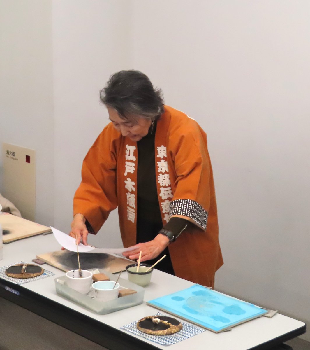 開催中｜もっと浮世絵で行こ！展】 本日、高橋工房の高橋由貴子氏を