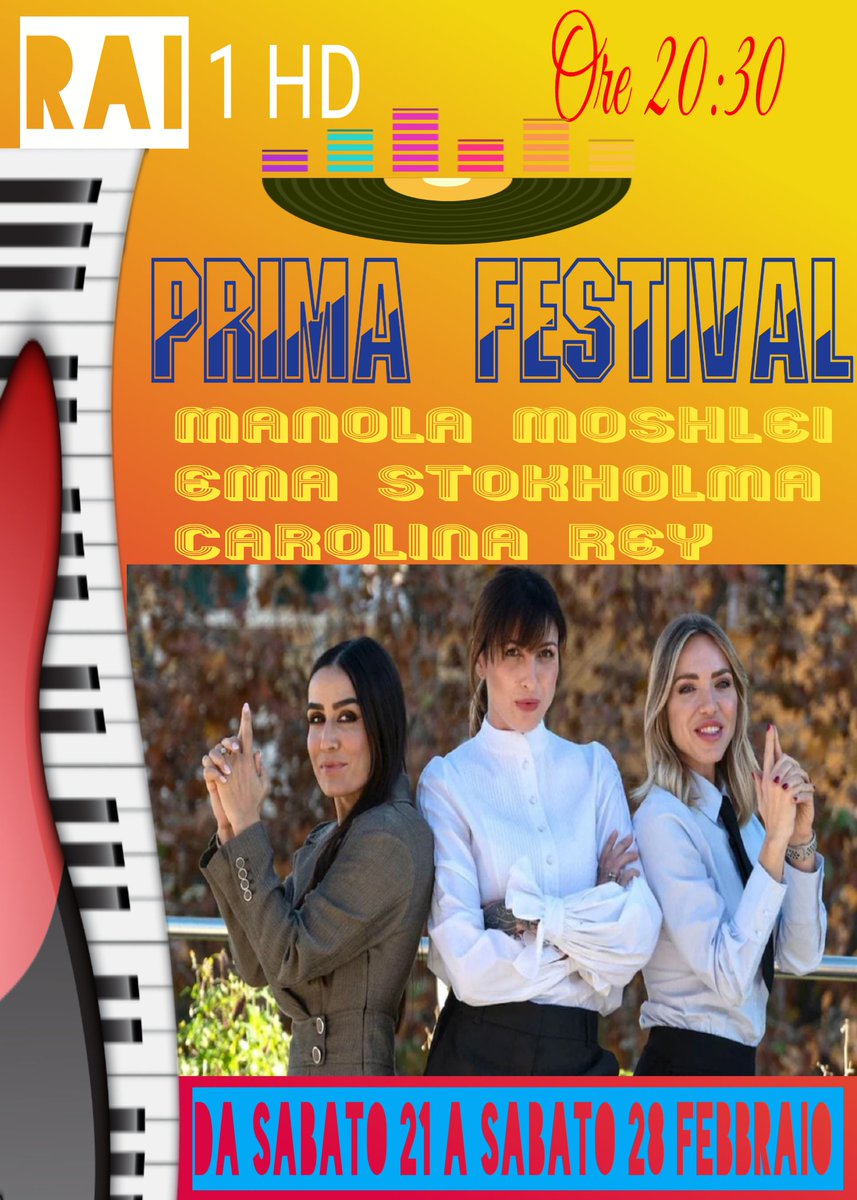 gianlu_79's tweet photo. Complimenti a @RaiUno @SanremoRai @ManolaMoslehi @emastokholma @Carolinareyrey per la Vittoria con 8.084.000 40,36% #PrimaFestival #Sanremo2026 🎼🎙️🎵🎶💐 https://t.co/NLoaBbKyfL