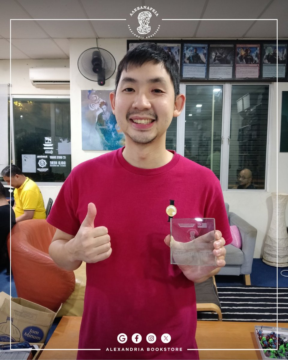 alexabookstore's tweet image. Malaysia 40K Nationals Qualifier at Alexandria.
Dice rolled. Armies clashed.
A champion crowned. 🏆🇲🇾
Next stop: Nationals.

#AlexandriaJB #localbusiness #hobbystore #warhammer40000 #Johorbahru