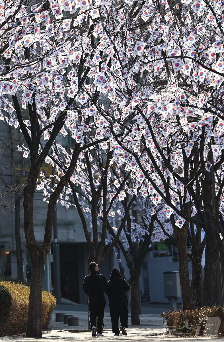 삼일절을 맞이한 서울 효창공원의 풍경