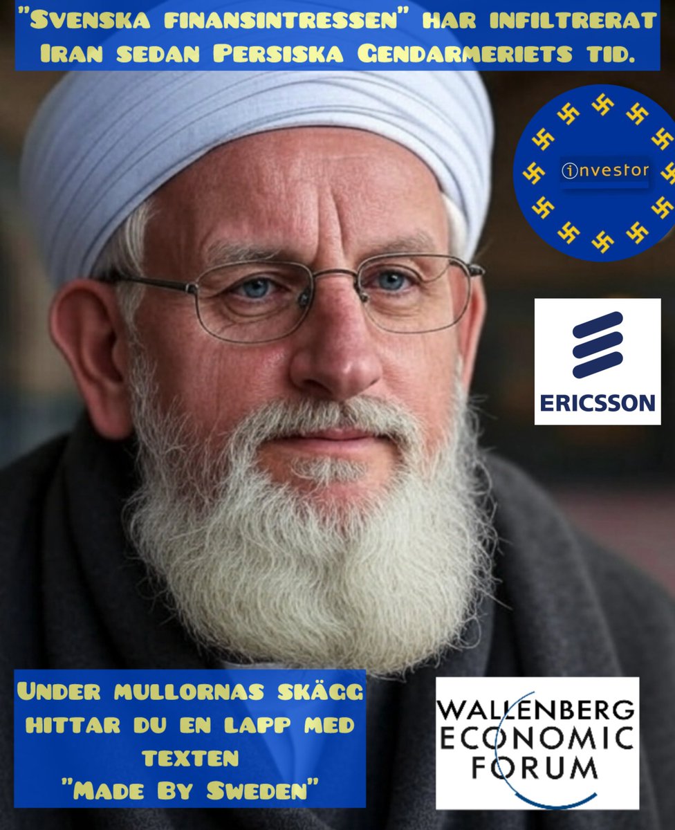 SigurdKing's tweet photo. @BuschEbba Nu låtsas Ebba Busch inte veta om Svenska finansintressens och underrättelsetjänstens infiltration i Iran.
#DeepStateTakedown https://t.co/BcO7a81tSS