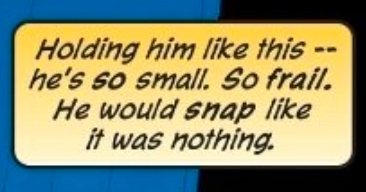 So this is Clark thoughts when he hold Lex up by just one arm.
*tsk tsk*
I know you want to do him Clark.