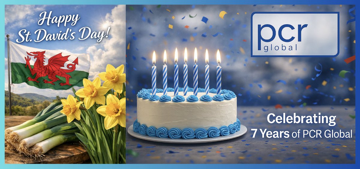 PCRGlobal's tweet photo. 🏴󠁧󠁢󠁷󠁬󠁳󠁿Happy St David’s Day 

Wishing all our Welsh colleagues, clients, partners and delegates a wonderful St David’s Day.

Today we’re proud to celebrate not only the rich heritage and culture of Wales, but also a special milestone for PCR Global - Our 7th anniversary 🎂 https://t.co/83OhwIMKp1
