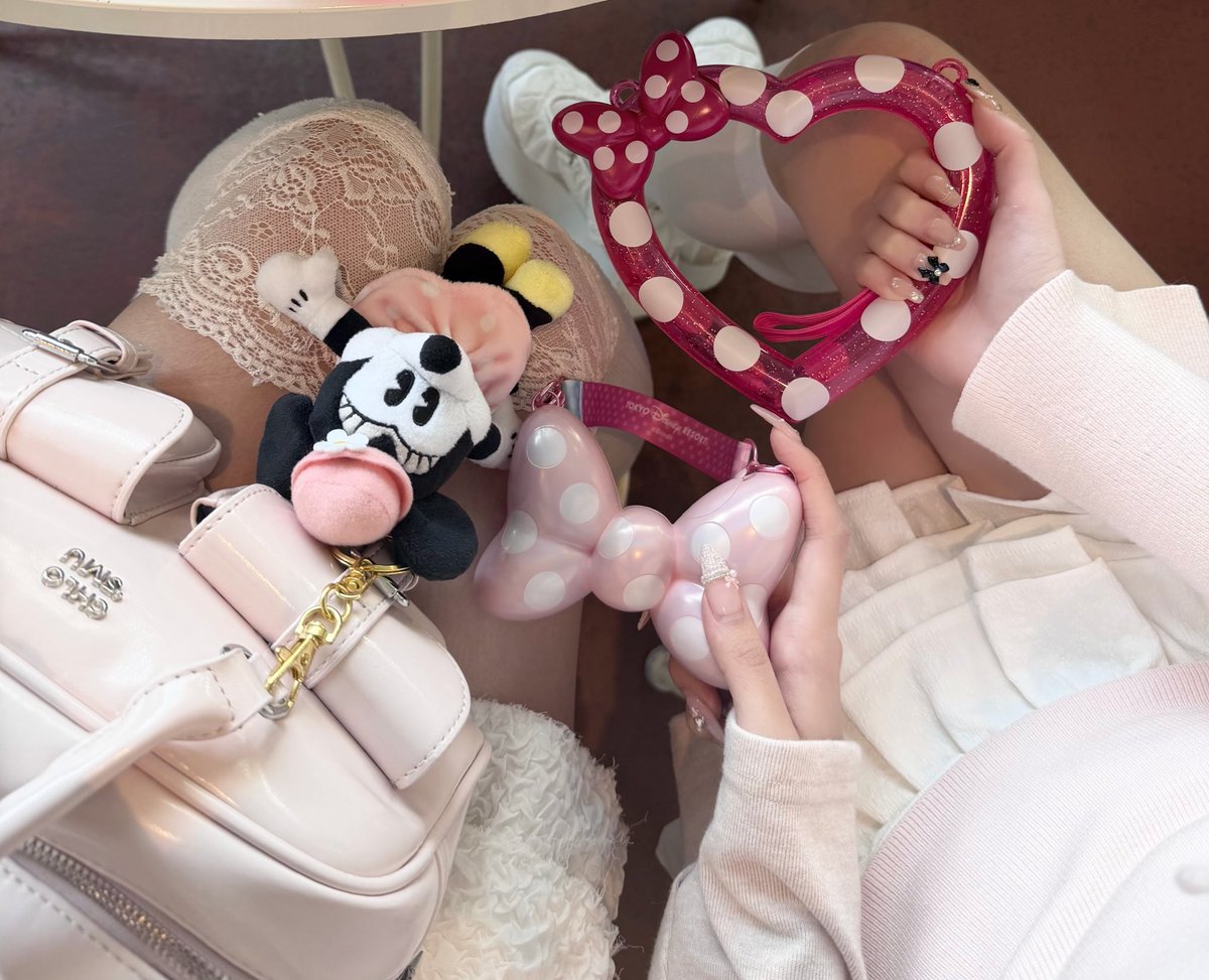 ミニパル滑り込みで行ってきた🐭🎀💕 ピンク着た女の子ばっかりで最強