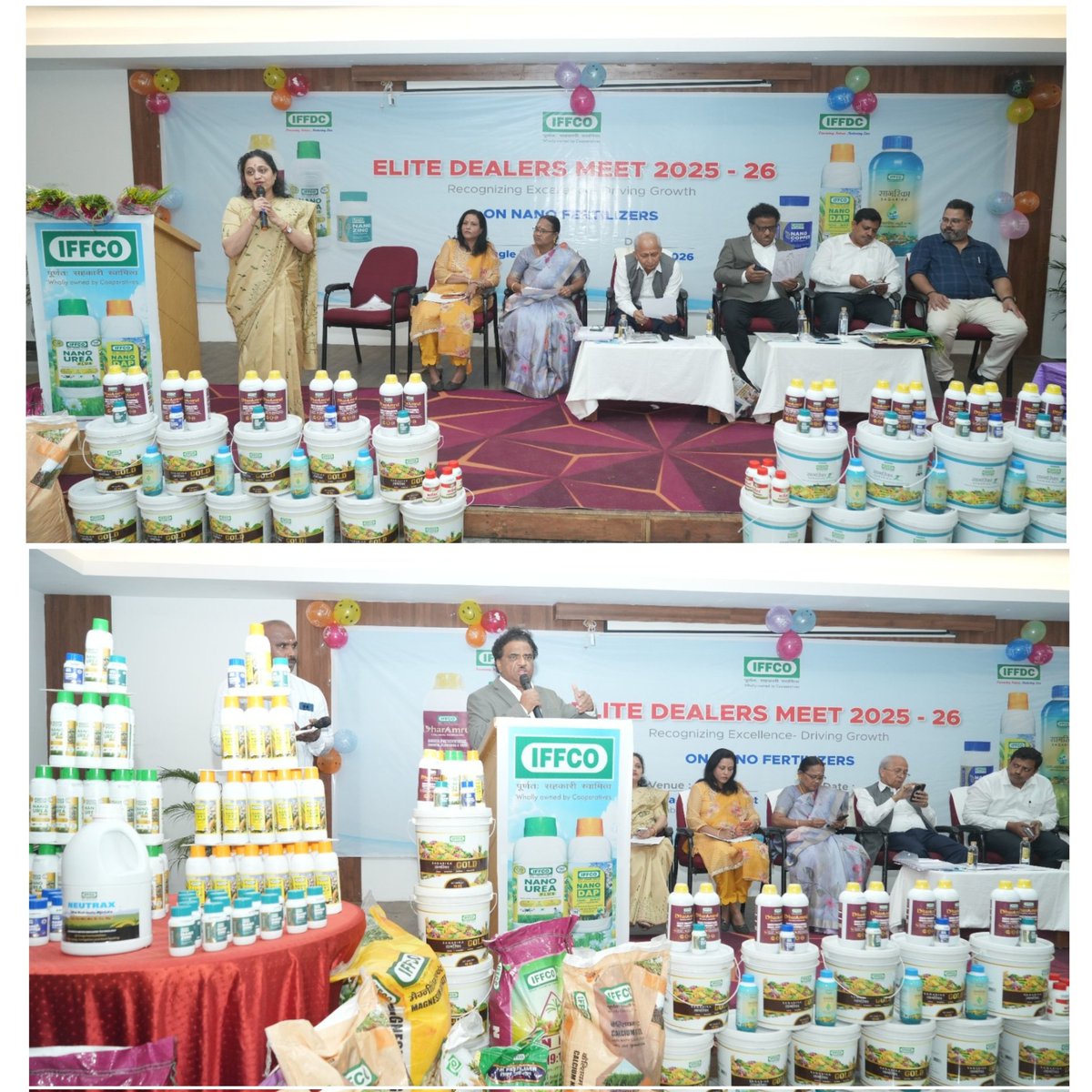 IFFCOTamilNadu's tweet photo. Dealersmeet #TamilNadu 
Dealers were given an in-depth knowledge on following topics by officials.
@iffcoyogendra, Marketing Director-IFFCO- Integrated use of fertilizers inputs for Sustainable agriculture 
@S_Kulshreshtha1, Senior General Manager, IFFCO- Technical session on Nano Fertilizers
@RickyRisha31404, Senior Manager, Marketing ,IFFCO- Integrated use of Drone and Nano fertilizers
@madhulika_shukl, CEO, IEBL- Soil conservation by balanced use of Fertilizers 
@MadhaviVipradas, Managing Director, IFFDC- Introduced new branch of Seeds distribution in IFFDC
Shri. Godson, Scientist,NVPL- Scientific insights on Nano Fertilizers and DharAmrut @nanoventions 
@sureshagri1,State Marketing Manager, TN, IFFCO- Nano Fertilizer marketing in TamilNadu @IFFCO_PR @KiritkrJPatel