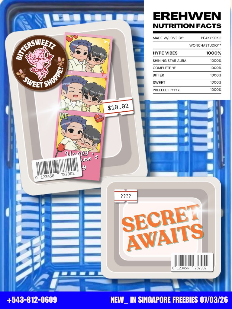 SEVENTEEN NEW_ in SINGAPORE 🇸🇬 Freebies by <a href="/peakykoko/">kloe • 클로이</a> (art by <a href="/wonchastudio/">Woncha | vgen commission open</a>)

📍National Stadium (March 7 2026) 

💋  5cm Acrylic Keyring (Random 1 of 4)
💋 6cm Die Cut “Grocery” Glitter Stickers (Random 1 of 4) 
💋 Minwon 10.02 Glitter Three Cut Art Print (1 ea) 💚💜

Limited