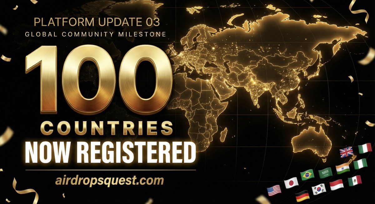 It’s global. airdropsquest.com 

Which country are you joining us from? 
Drop your flag below👇🌏
